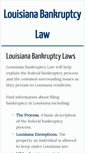 Mobile Screenshot of louisianabankruptcylaw.com